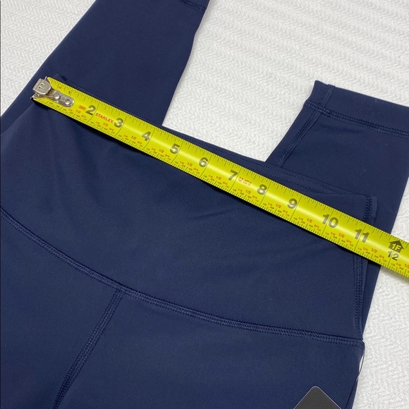 Leggings High Waist Yoga Sport 90 Degree By Reflex Athleisure Navy Blue Size XS - Picture 7 of 10